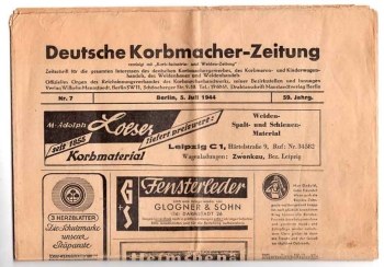 Deutsche  Korbmacher -Zeitung Nr. 7 55. Jahrgang 5. Juli 1944