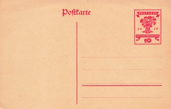 German National Assembly 1919 postal stationery 10 Pfennig P115 *