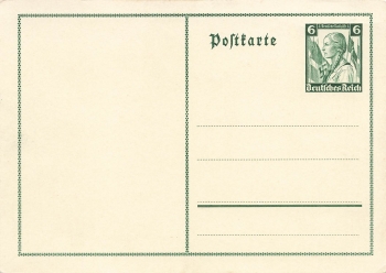 German emergency aid 6 Pfennig postal stationery German Reich *