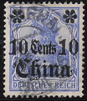 Deutsche Post in China Michel 31 o gestempelt Germania