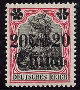 Deutsche Post in China Michel 32 ungebraucht mit Falzrest Germania