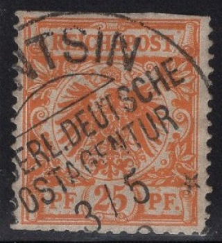 Deutsche Post in China Mitläufer Michel M49 o Tientsin 3.5.1898