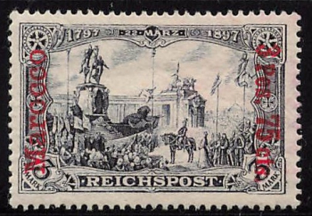 German Post in Morocco Michel 18 I * unused with hinge remnant