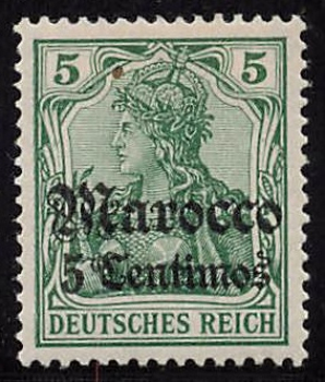 German Post in Morocco Michel 22 * ​​unused with hinge remnant Germania