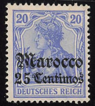 German Post in Morocco Michel 37 * unused Germania