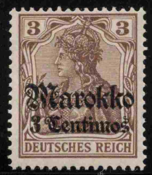German Post in Morocco, Michel No. 46, used (cancelled), Germania issue.
