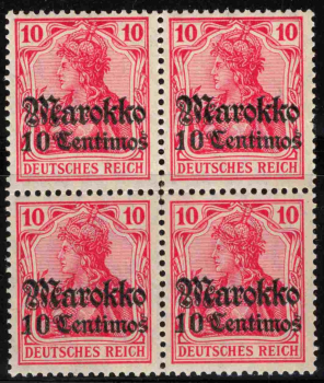 Deutsche Post in Marokko Michel 48 ** postfrisch Germania Viererblock
