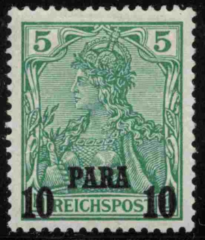 Deutsche Post in der Türkei Michel 12 II * ungebraucht Germania