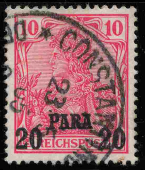 Deutsche Post in der Türkei Michel 13 II o gestempelt Germania