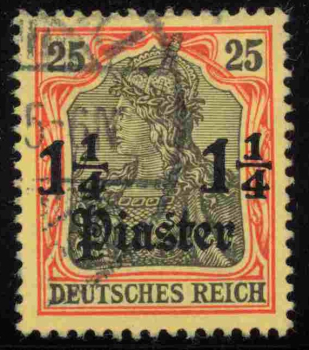 Deutsche Post in der Türkei Michel 27 o gestempelt Germania