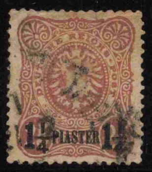 Deutsche Post in der Türkei Michel 4 o gestempelt Reichsadler im Oval