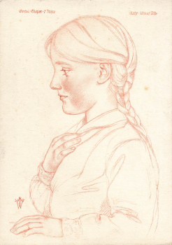 German blood nobility farmer child of the Ulmer Alb Artist W. Willrich VDA P14 Nr.53