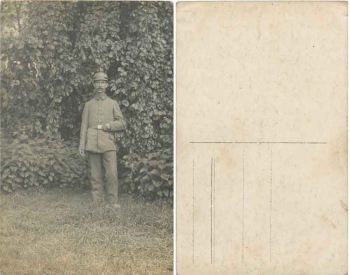Deutscher Soldat mit Pickelhaube 1. WK Echtfoto * ca. 1914