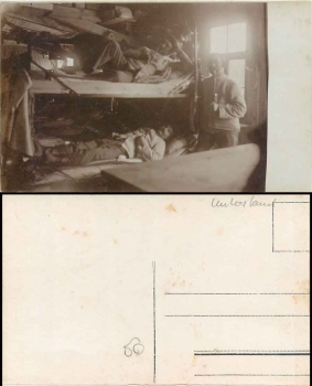 Deutscher Unterstand im 1WK Echtfoto ca 1917