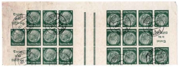 German Reich stamp book sheet 49 se-tenant "Join the NSV!" o Zichenau2 train station 30.7.1944