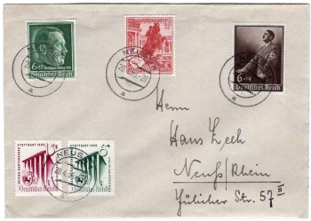 German Reich Michel 694 FDC date stamp Neuss 28.4.1939