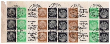 German Reich se-tenant unit donor strip 1 sheet part o Zichenau2 30.7.1944