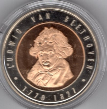 Deutschland Ludwig van Beethoven Europäische Union Medaille 1995