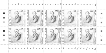 Germany Michel 1962 Heinrich Heine miniature sheet II without runic symbols ** 1997
