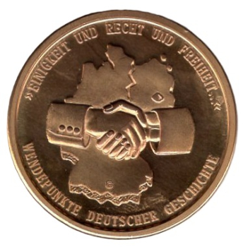 Deutschland Wendepunkte Deutscher Geschichte Deutschen Einheit 9. Okt 1990 Medaille 