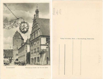 Dinkelsbühl Rothenburger Straße Tor mit Spital *ca.1930
