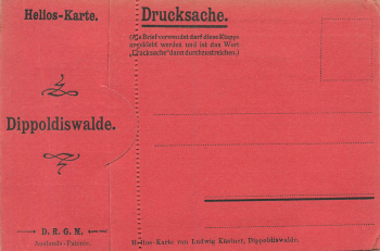 01744 Dippoldiswalde Helios Klappkarte mit Leporello * um 1900