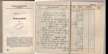 Dippoldiswalde account book of the city bank 1943