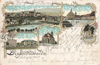 01744 Dippoldiswalde Muellerschule Litho o 1898