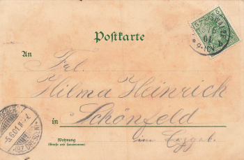 Dippoldiswalde artist card Erwin Spindler o 1901