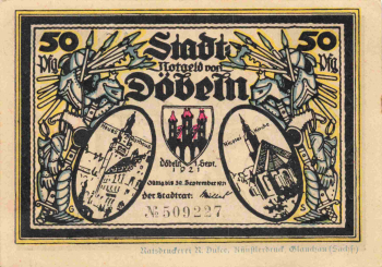 04720 Döbeln Notgeldschein 1921