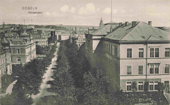 04720 Döbeln Königstrasse mit Realschule o 1915