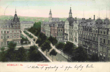 04720 Döbeln Königstrasse Bahonpost Leipzig-Döbeln-Dresden Zug 1509 o 1910