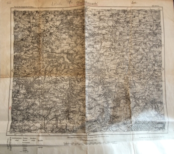 Dobeln and the surrounding area map around 1907