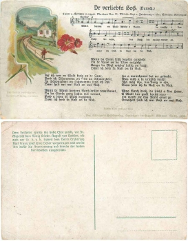 Anton Günther "Dr in love Boß" song card artist card *ca.1910