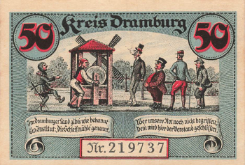 Dramburg Pommern Notgeldschein Drawsko Pomorskie 1920