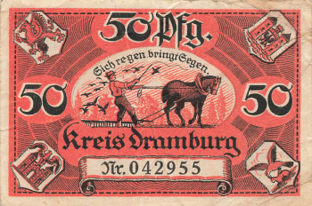 Dramburg Pommern Notgeldschein Drawsko Pomorskie 1920