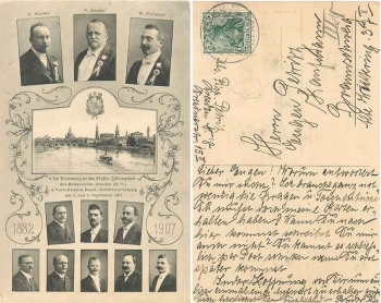 Dresden 25th anniversary celebration of the district association of German assistants on September 8th, 1907