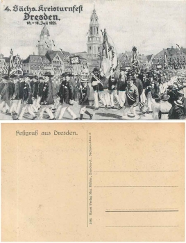 Dresden 4th Saxon district gymnastics festival 1921 parade