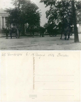 Dresden 43. Bundes Fest 1926 des Bundes deutscher Radfahrer BDR Festumzug Echtfoto