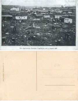 Dresden burnt down Vogelwiese 8/3/1909