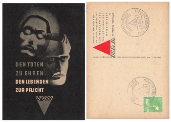 Dresden State Conference VVN with special cancellation February 8, 1948