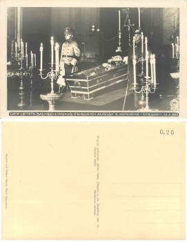 Dresden Aufbahrung des letzten Sachsen Königs *1932 Hahn Foto9662