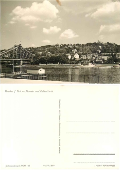 Blasewitz Dresden Blick zum Weissen Hirsch AK 1968 Hanich2084