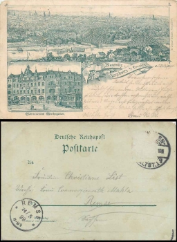 Blasewitz Dresden Restaurant Goethegarten Litho o 24.5.1898