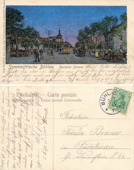 Buehlau Dresden Bautzner Strasse Lunakarte 11701 o 1911