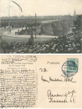 Dresden Einweihung der Friedrich August Brücke 30. August 1910 o 5.9.1910