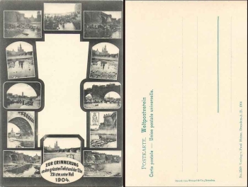 Dresden Elbe Niedrigwasser 1904 Elb-Klondike