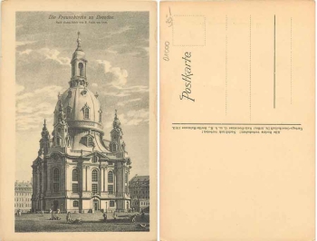 Dresden Frauenkirche artist card P. Veith * 1912