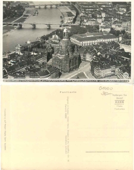 Dresden Frauenkirche Neumarkt Fliegeraufnahme *1930 Hahn-Foto4401