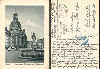 Dresden Frauenkirche und Turkenbrunnen o 18.8.43